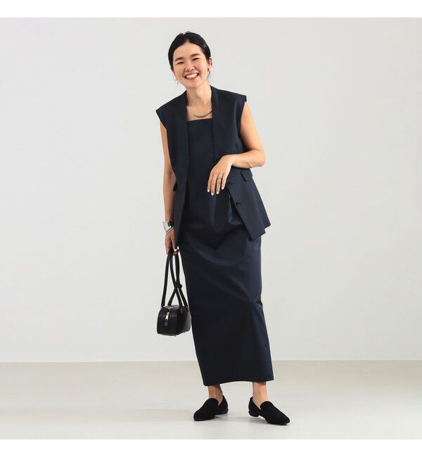 Demi-Luxe BEAMS 「エディター東原妙子 &times; Demi-Luxe BEAMS / シャイニー キャミソール ワンピース」|ワンピース|