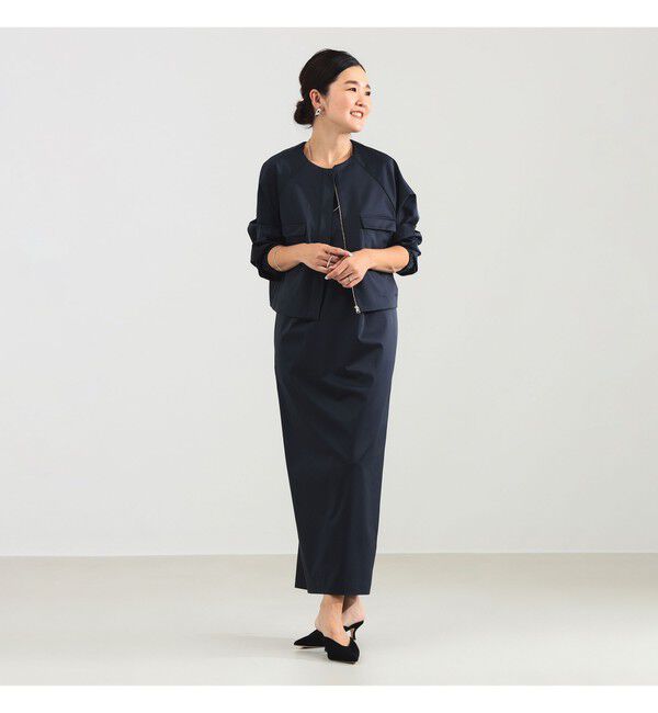 Demi-Luxe BEAMS 「エディター東原妙子 &times; Demi-Luxe BEAMS / シャイニー キャミソール ワンピース」|ワンピース|