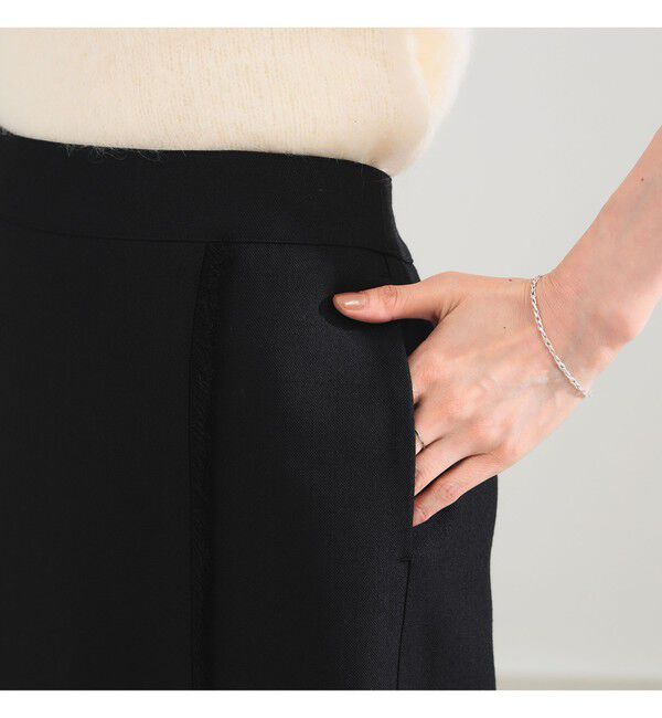 Demi-Luxe BEAMS 「フリンジ  Iライン スカート」|スカート|