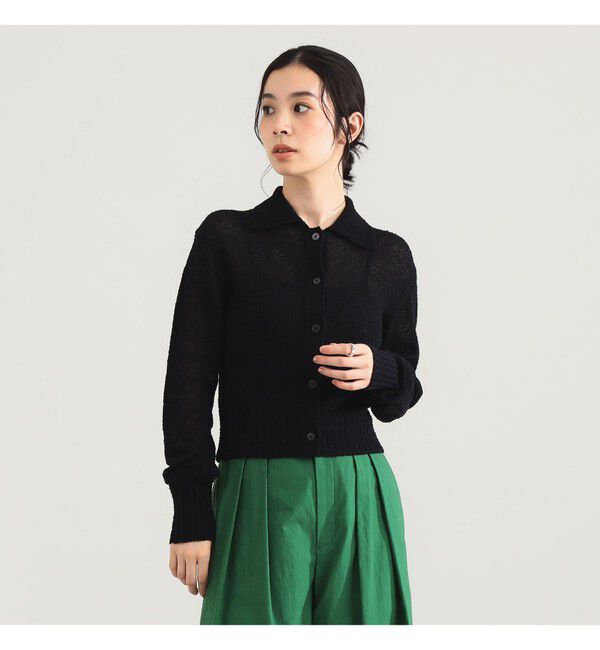 Demi-Luxe BEAMS 「AK+1 / ポロカラーショート カーディガン」|ニット・セーター|