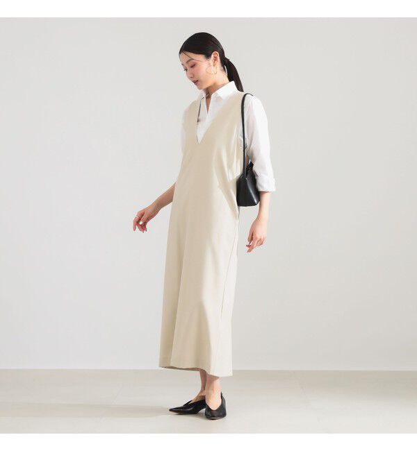 Demi-Luxe BEAMS 「2WAY Vネックワンピース」|ワンピース|IVORY