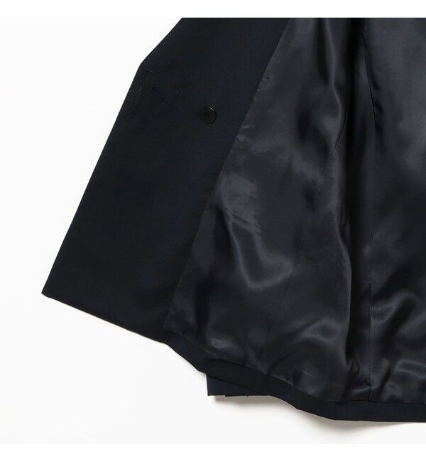 Demi-Luxe BEAMS 「ポリエステル ウール ラペルレス ジャケット」|ダッフルコート|