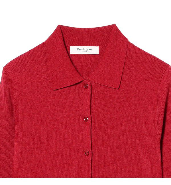 Demi-Luxe BEAMS 「ポリエステル ウール ポロ カーディガン」|ニット・セーター|