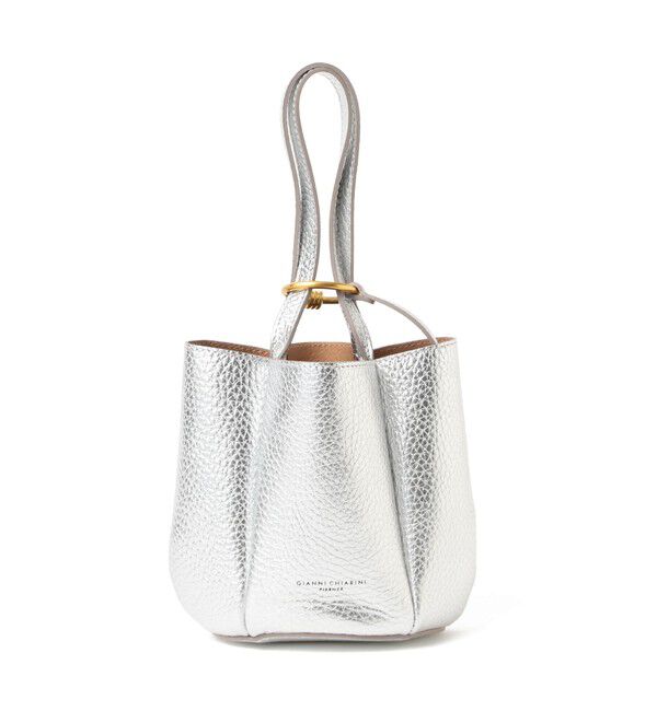 Demi-Luxe BEAMS 「GIANNI CHIARINI / メタリック LILY ハンドバッグ」|トートバッグ|SILVER