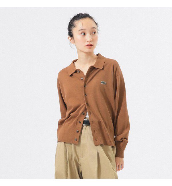 BEAMSBOY「【別注】LACOSTE / ポロ カーディガン」|ニット・セーター|