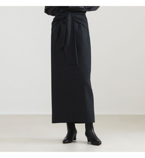 Demi-Luxe BEAMS 「ウール ジャージ リボン スカート」|スカート|