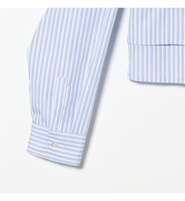 Ray BEAMS 「レイヤード ヘム クロップド シャツ」|シャツ・ブラウス|