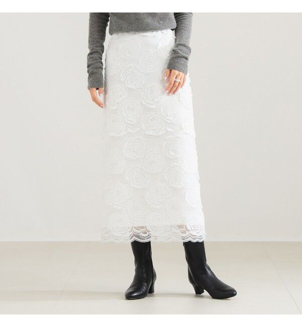 Demi-Luxe BEAMS 「スカラレース タイトスカート」|スカート|