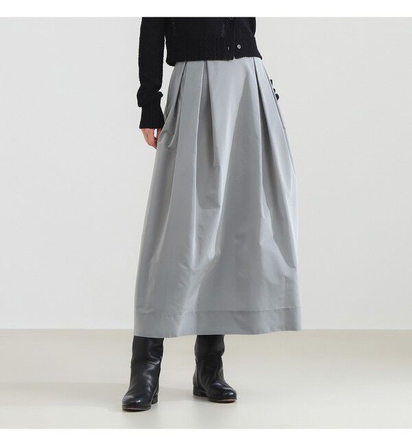 Demi-Luxe BEAMS 「シルバー タックスカート」|スカート|LT.GREY