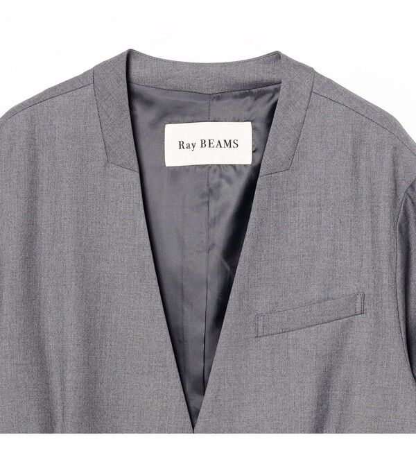 Ray BEAMS 「ノーカラー ビッグ ジャケット」|ノーカラージャケット|