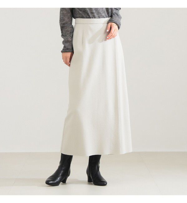 Demi-Luxe BEAMS 「ウール スムース タイトスカート」|スカート|IVORY