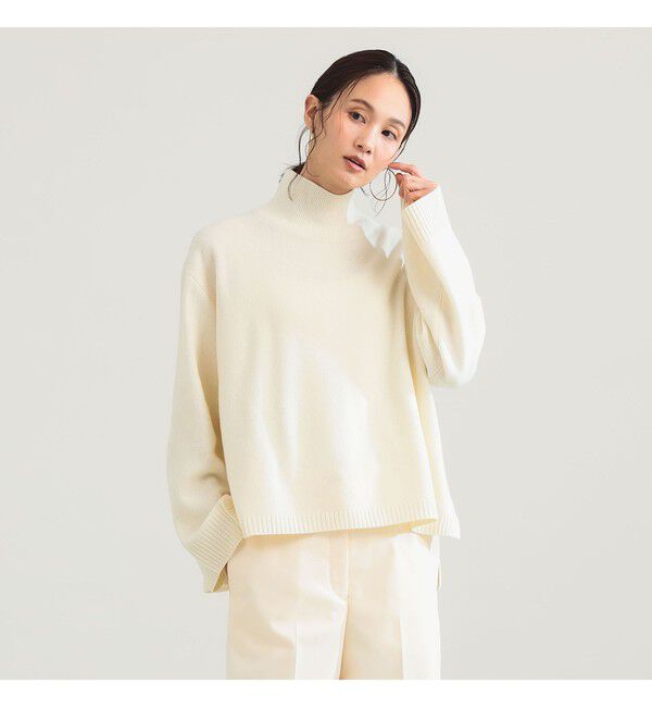 Demi-Luxe BEAMS 「ウール ナイロン ハイネック ニット」|ニット・セーター|