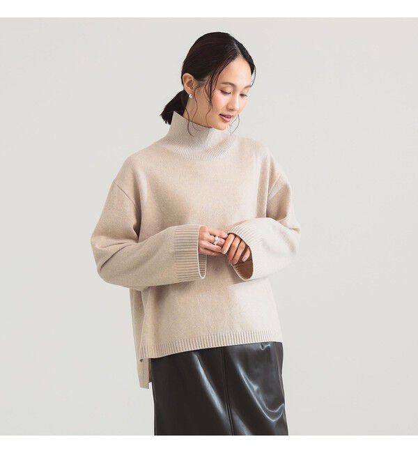 Demi-Luxe BEAMS 「ウール ナイロン ハイネック ニット」|ニット・セーター|