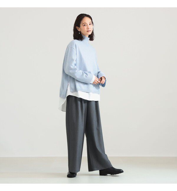 Demi-Luxe BEAMS 「ウール ナイロン ハイネック ニット」|ニット・セーター|