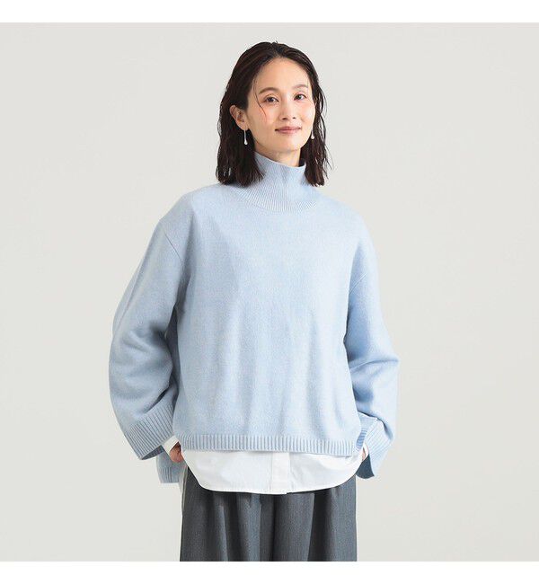 Demi-Luxe BEAMS 「ウール ナイロン ハイネック ニット」|ニット・セーター|
