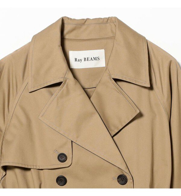 Ray BEAMS 「オーバーサイズ ハーフ トレンチ コート」|トレンチコート|