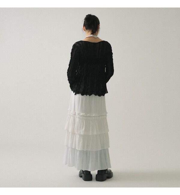 Ray BEAMS 「メッシュ ストライプ カーディガン」|カーディガン|