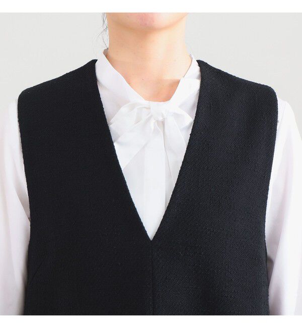 Demi-Luxe BEAMS 「ツイード フレア Vネック ジレ＊」|シャツ・ブラウス|