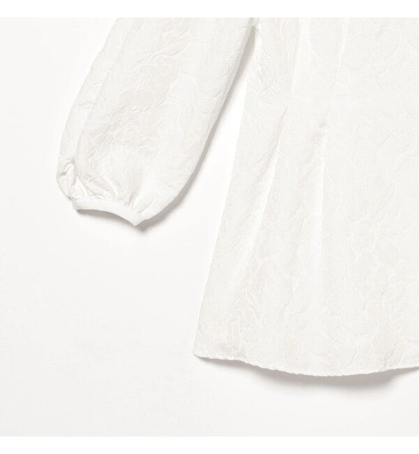 Demi-Luxe BEAMS 「フクレ織り アタッチドカラー ブラウス＊」|シャツ・ブラウス|