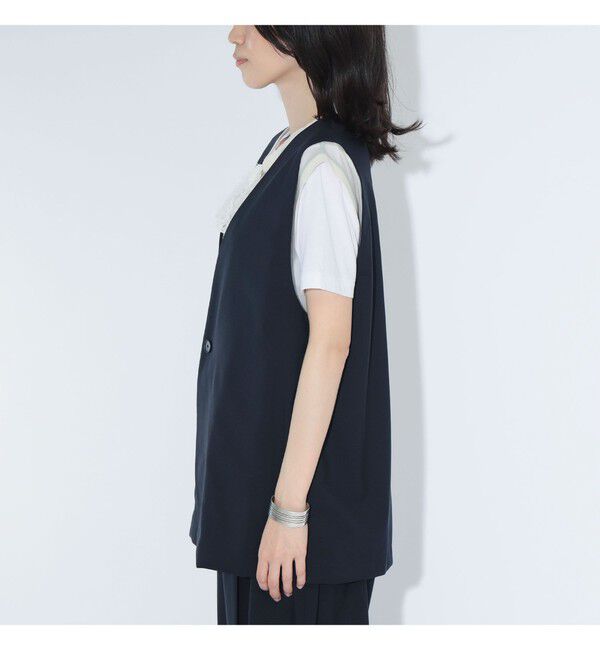 BEAMSBOY「maturely / ティーダブワン ボタン ウェーブ ベスト」|ベスト・ジレ|