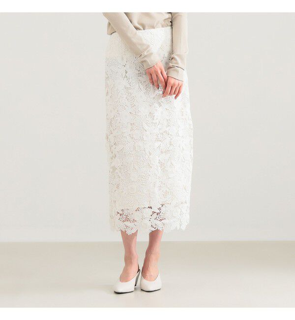 Demi-Luxe BEAMS 「ブロッサム レース スカート」|スカート|