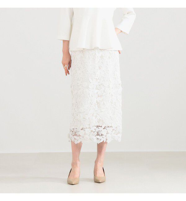 Demi-Luxe BEAMS 「ブロッサム レース スカート」|スカート|