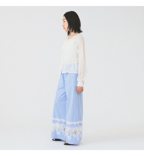 Ray BEAMS 「シアーシャーリング クルーネック カーディガン」|ニット・セーター|