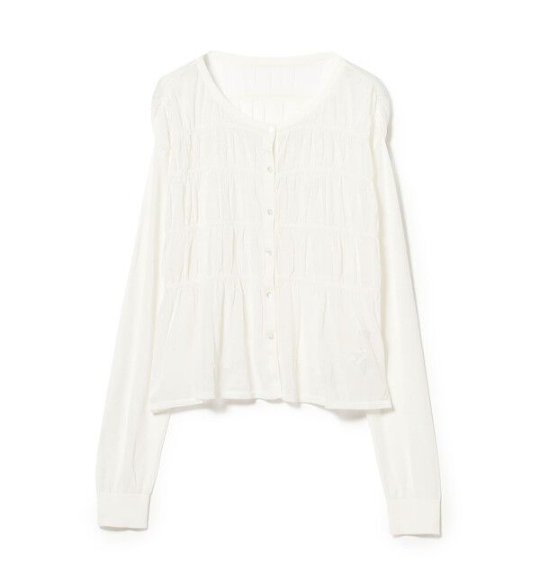 Ray BEAMS 「シアーシャーリング クルーネック カーディガン」|ニット・セーター|