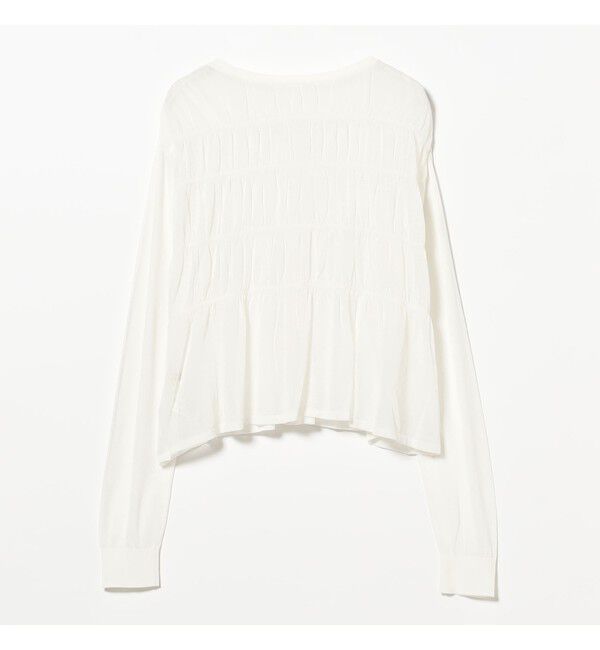 Ray BEAMS 「シアーシャーリング クルーネック カーディガン」|ニット・セーター|