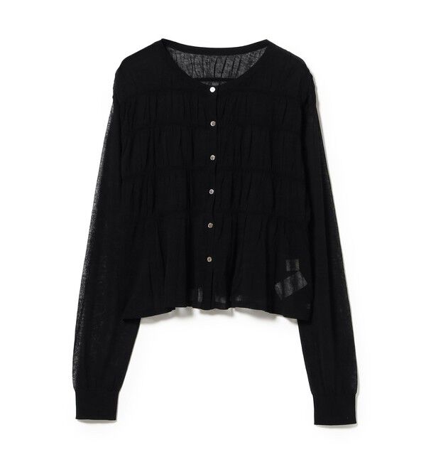 Ray BEAMS 「シアーシャーリング クルーネック カーディガン」|ニット・セーター|