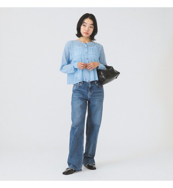 Ray BEAMS 「シアーシャーリング クルーネック カーディガン」|ニット・セーター|