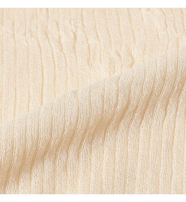 Ray BEAMS 「シアー リブ ニット ポロ カーディガン」|ニット・セーター|