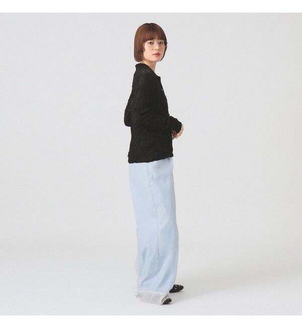 Ray BEAMS 「シアー リブ ニット ポロ カーディガン」|ニット・セーター|