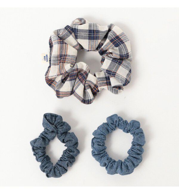 BEAMSBOY「チェック & デニム シュシュ 3SET」|その他|