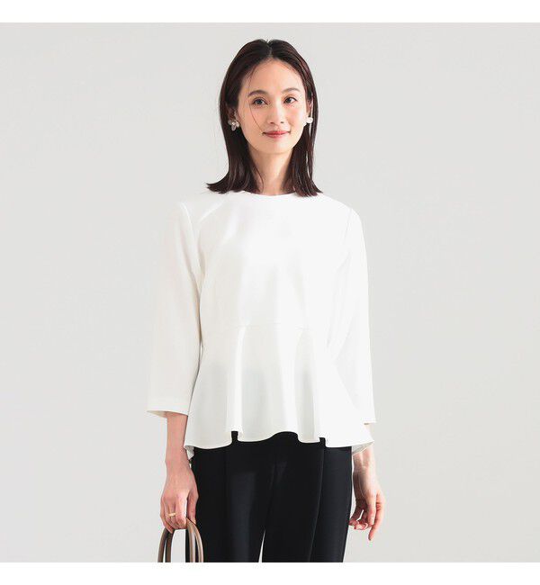 Demi-Luxe BEAMS 「トリアセ ペプラム ブラウス＊」|シャツ・ブラウス|