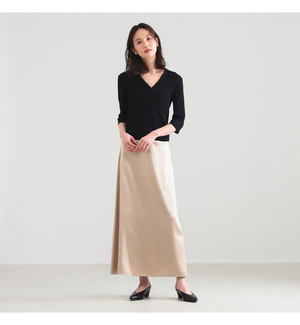 Demi-Luxe BEAMS 「トリアセ ポリエステル フラットサテン スカート」|スカート|