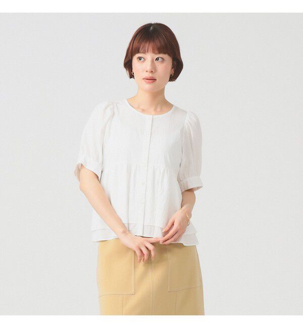 Ray BEAMS 「ティアード 2Way パフ スリーブ ブラウス」|シャツ・ブラウス|