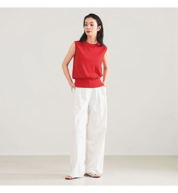 Demi-Luxe BEAMS 「AK+1 / 16ゲージ スビンコットン ノースリーブ ニット」|ニット・セーター|