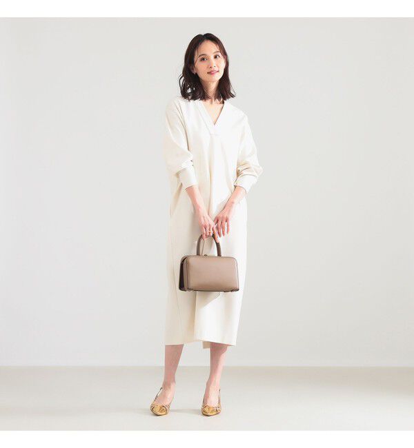 Demi-Luxe BEAMS 「ポンチ Vネック ワンピース」|ワンピース|