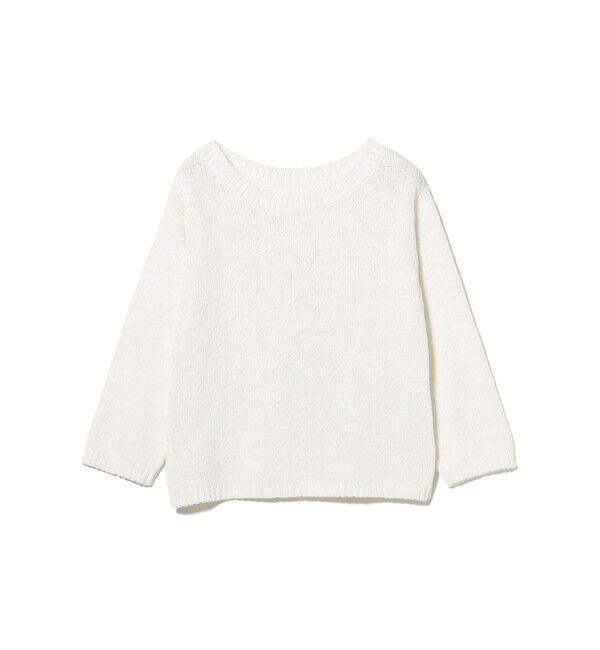Demi-Luxe BEAMS 「コットン ローゲージ ロングスリーブ プルオーバー」|ニット・セーター|WHITE