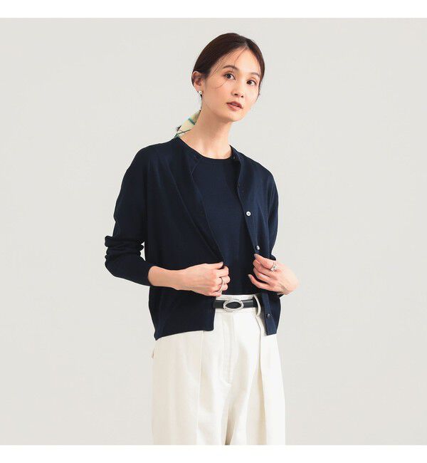 Demi-Luxe BEAMS 「シルク クルーネック カーディガン」|ニット・セーター|