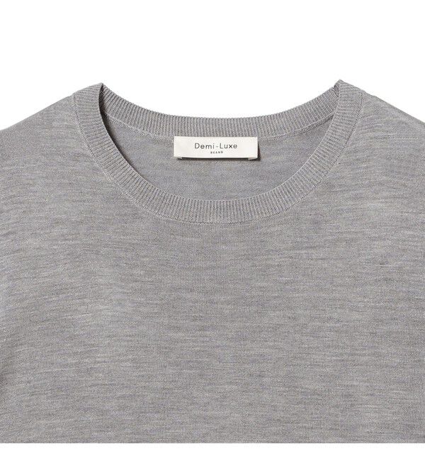 Demi-Luxe BEAMS 「シルク ハーフスリーブ プルオーバー」|ニット・セーター|