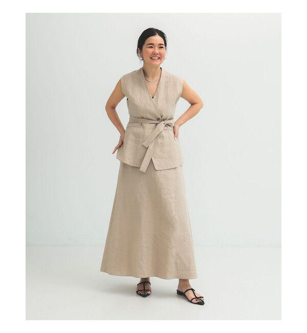 Demi-Luxe BEAMS 「シンプル リネン スカート .M」|スカート|