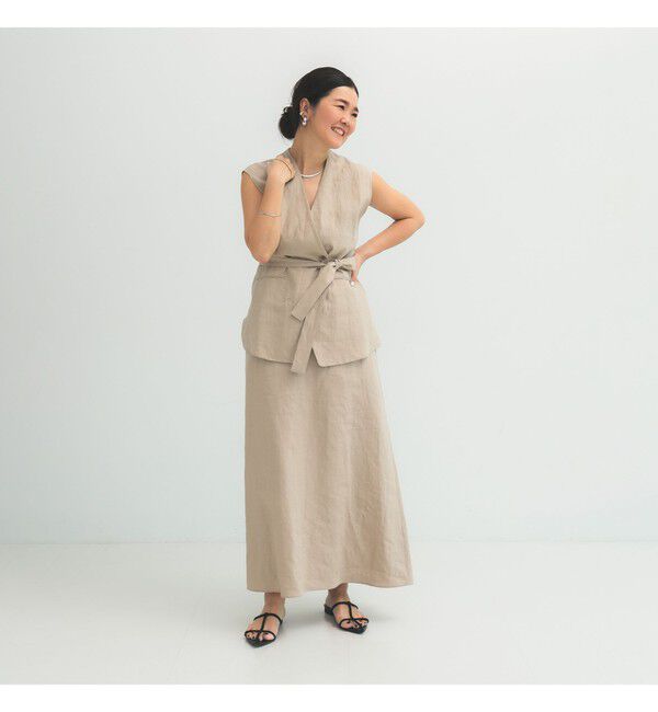 Demi-Luxe BEAMS 「シンプル リネン スカート .M」|スカート|