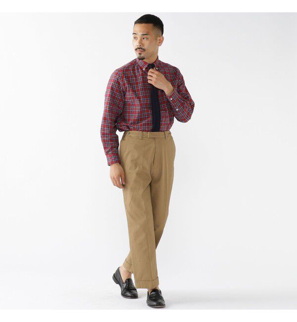 BEAMS PLUS「BEAMS PLUS / インディゴチェック ボタンダウンシャツ」|シャツ・ブラウス|