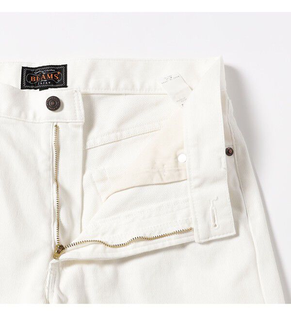 BEAMS PLUS「5 ポケット テーパード ピケ パンツ」|チノ|