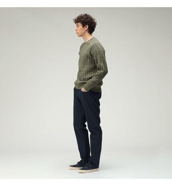 BEAMS PLUS「5 ポケット テーパード ピケ パンツ」|チノ|