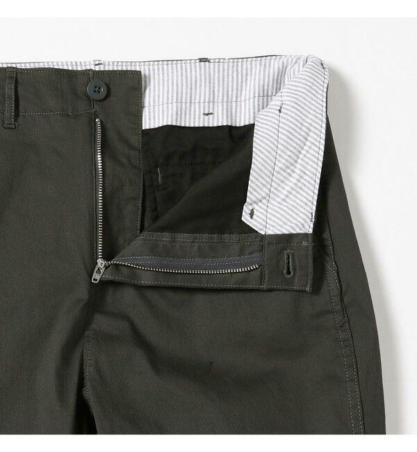 BEAMS「コットンピケ ストレッチ テーパード パンツ」|チノ|