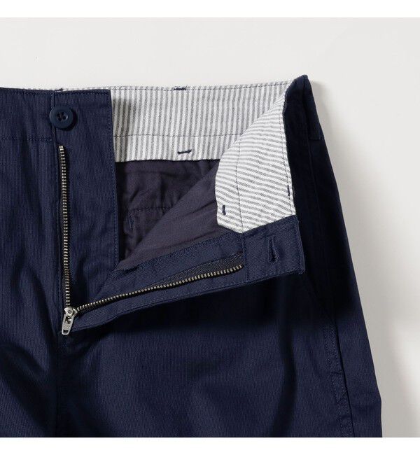 BEAMS「コットンピケ ストレッチ テーパード パンツ」|チノ|