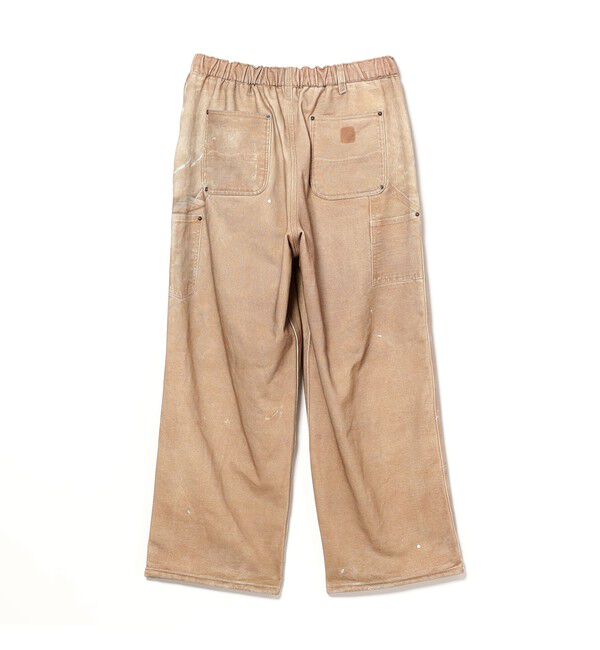 BEAMS「モック プリント ダブルニー スウェットパンツ」|チノ|